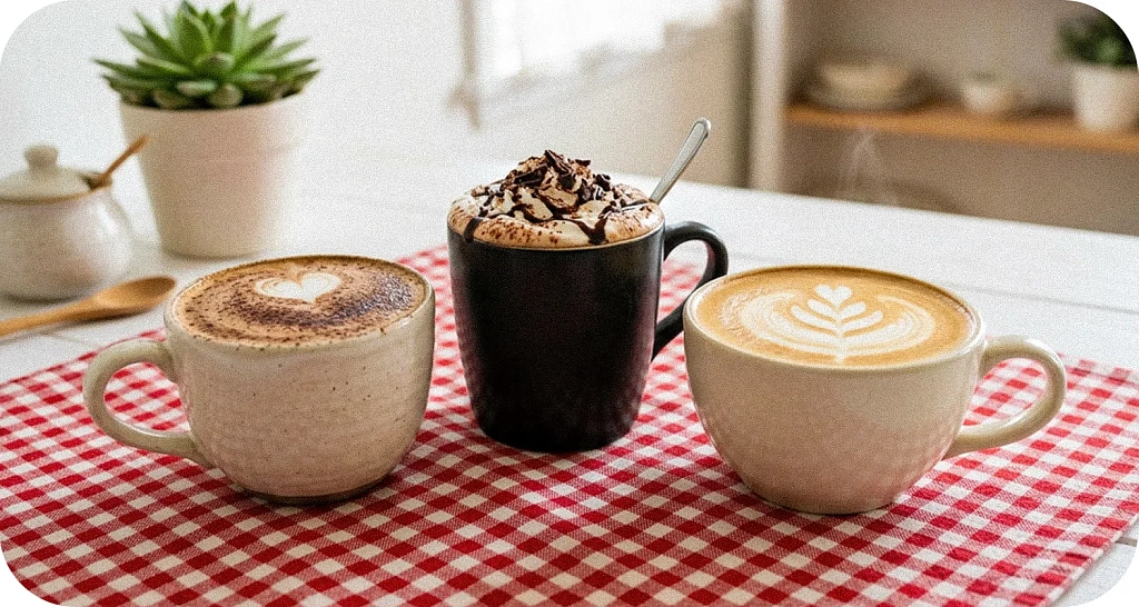 В чём отличие моккачино от капучино и латте